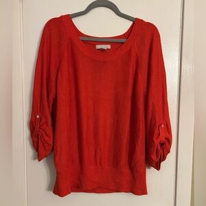 Orange knit banana republic top like new
